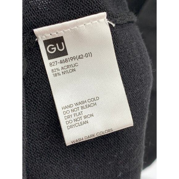 GU Women's Black Knit Halter Sleeveless Pullover Midi Dress SZ S - Picture 9 of 10